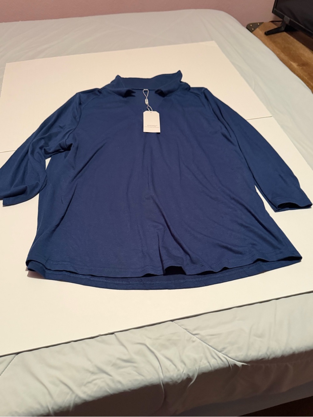 Classic Navy Women's Long-Sleeve Blouse